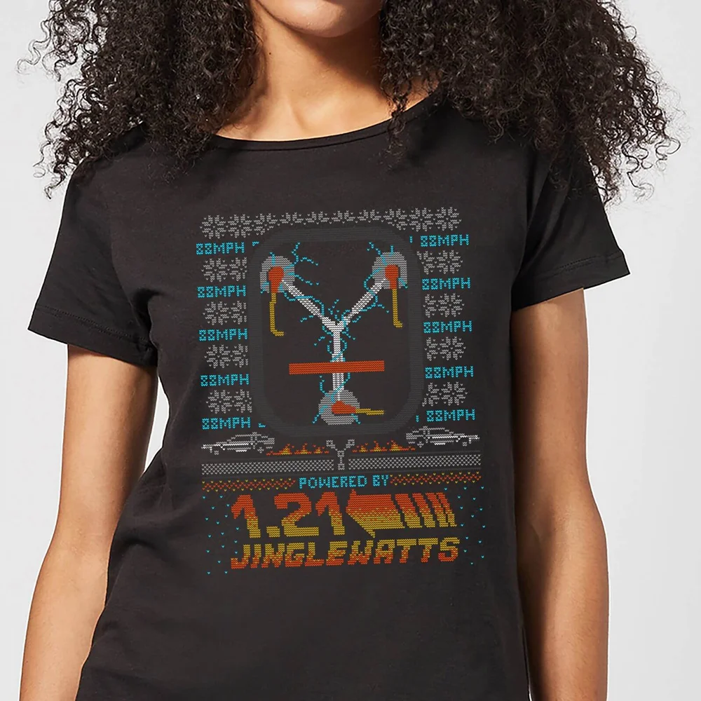 Zurück In Die Zukunft 1.21 Jinglewatts Christmas Damen T-Shirt - Schwarz - 3XL Bild 1