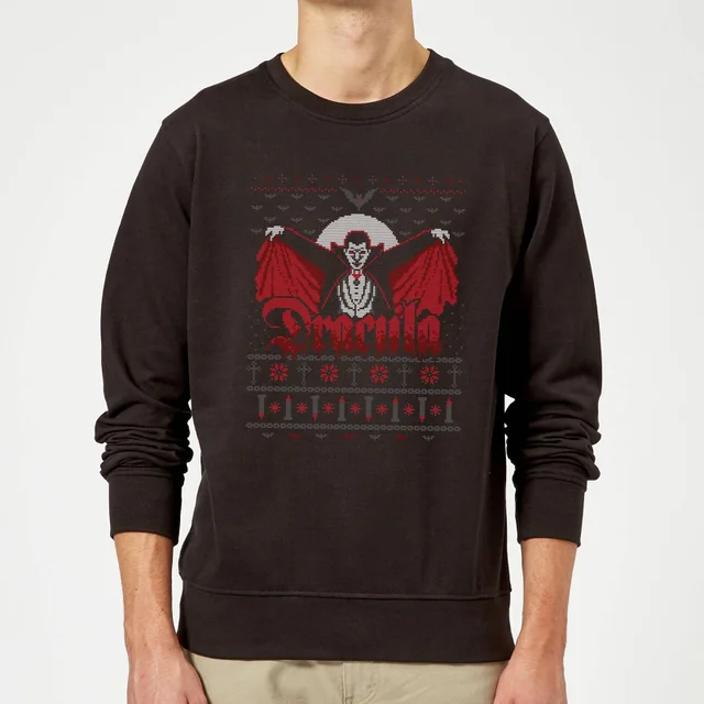 Universal Monsters Dracula Weihnachtspullover – Schwarz