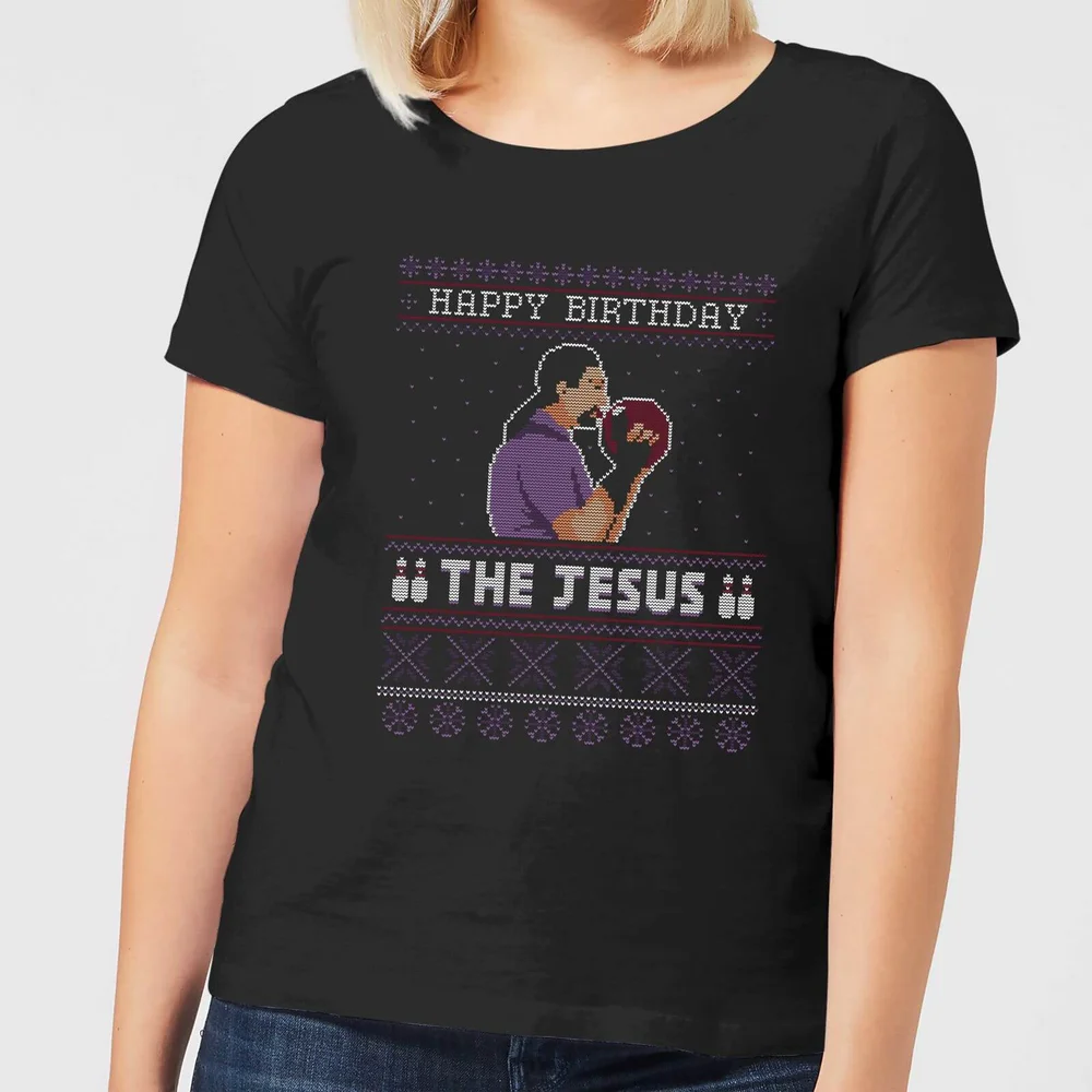 The Big Lebowski Happy Birthday The Jesus Damen T-Shirt - Schwarz - S Bild 1