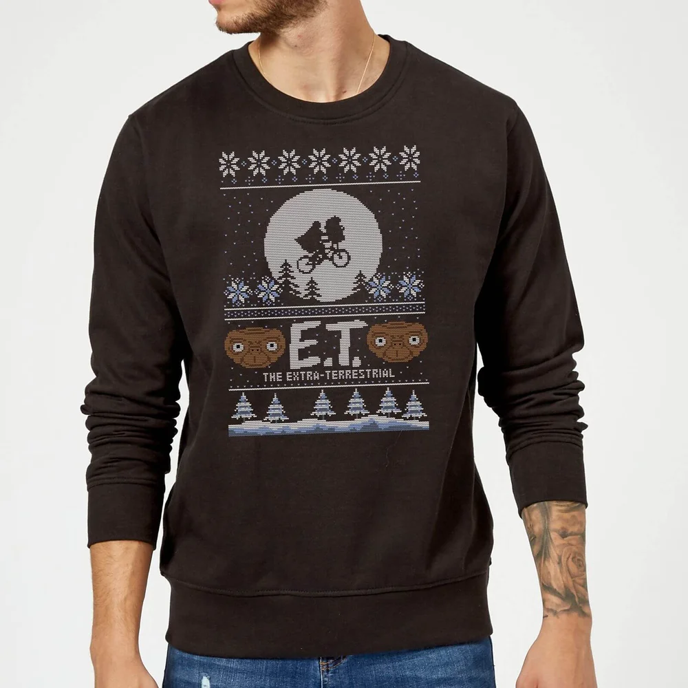 E.T. the Extra-Terrestrial Weihnachtspullover – Schwarz - S Bild 1