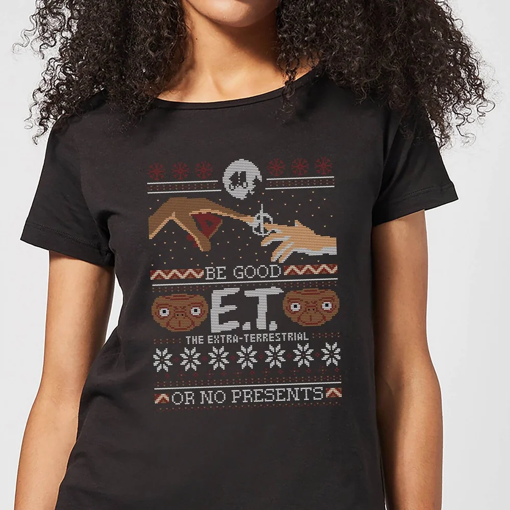 E.T. the Extra-Terrestrial Be Good or No Presents Women's T-Shirt - Black - S Bild 1