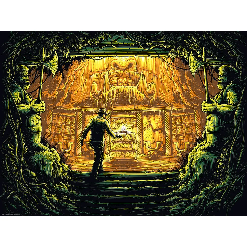 Indiana Jones und die Jäger des verlorenen Schatzes, 46 x 61 cm Siebdruck There is Nothing to Fear Here von Dan Mumford Bild 1