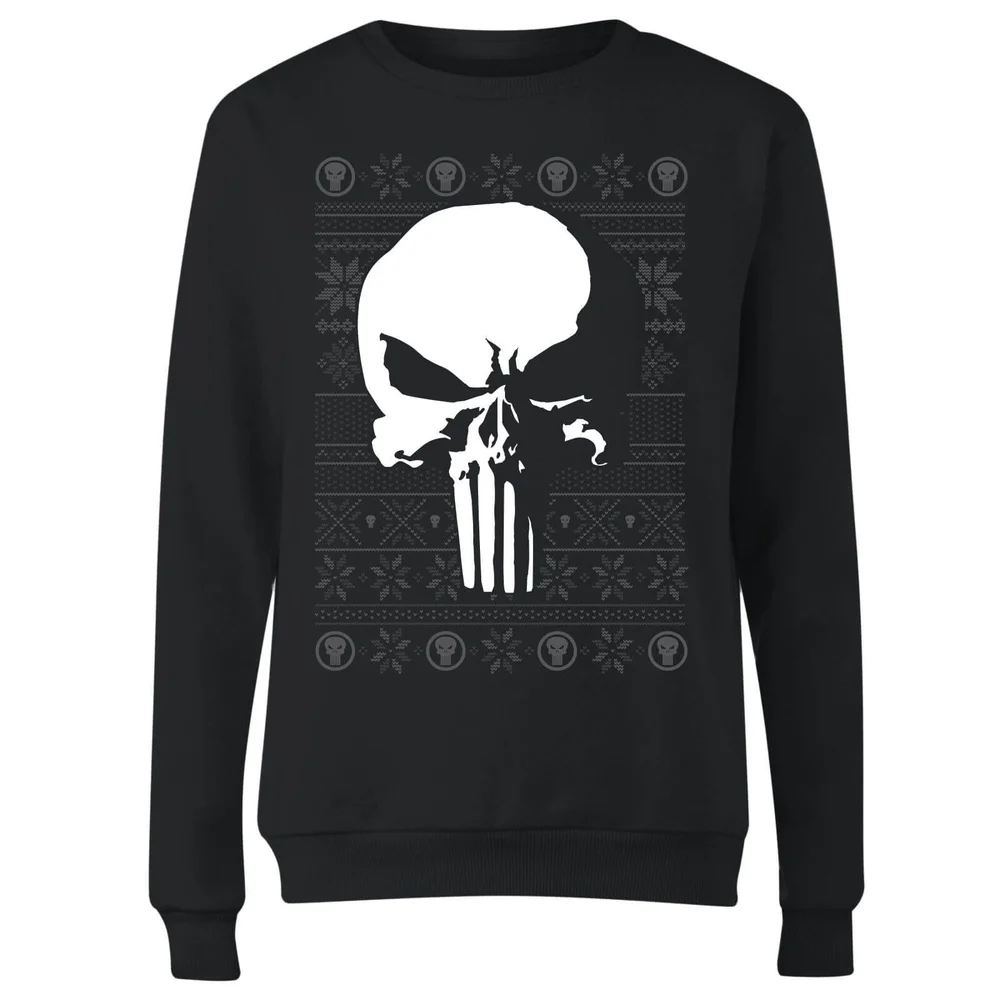 Marvel Punisher Damen Weihnachtspullover – Schwarz - XS Bild 1