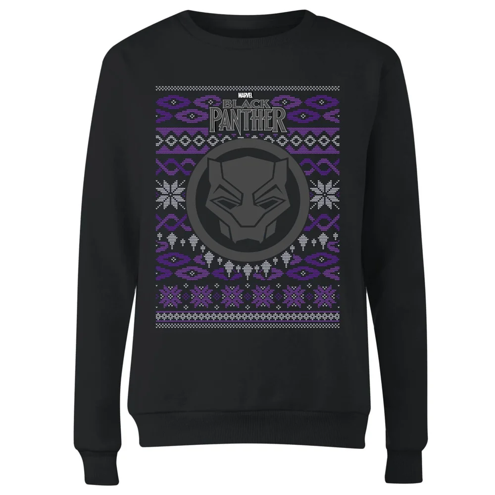 Marvel Avengers Black Panther Damen Weihnachtspullover – Schwarz - XS Bild 1