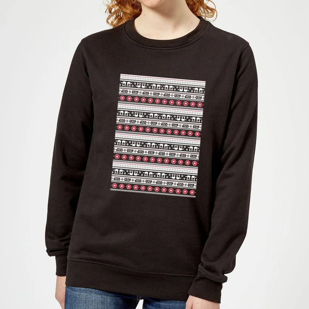 Star Wars AT-AT Pattern Damen Weihnachtspullover – Schwarz - XS Bild 1