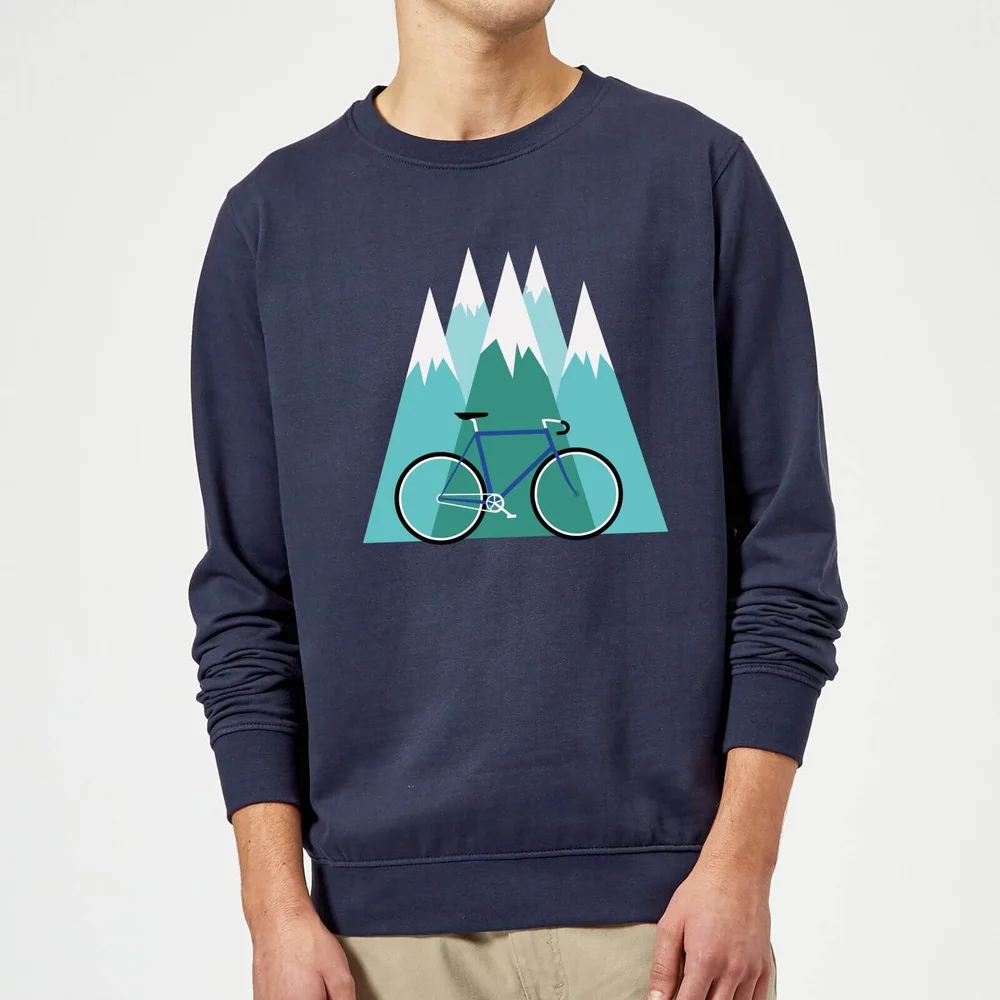 Bike and Mountains Christmas Jumper - Navy - S Bild 1