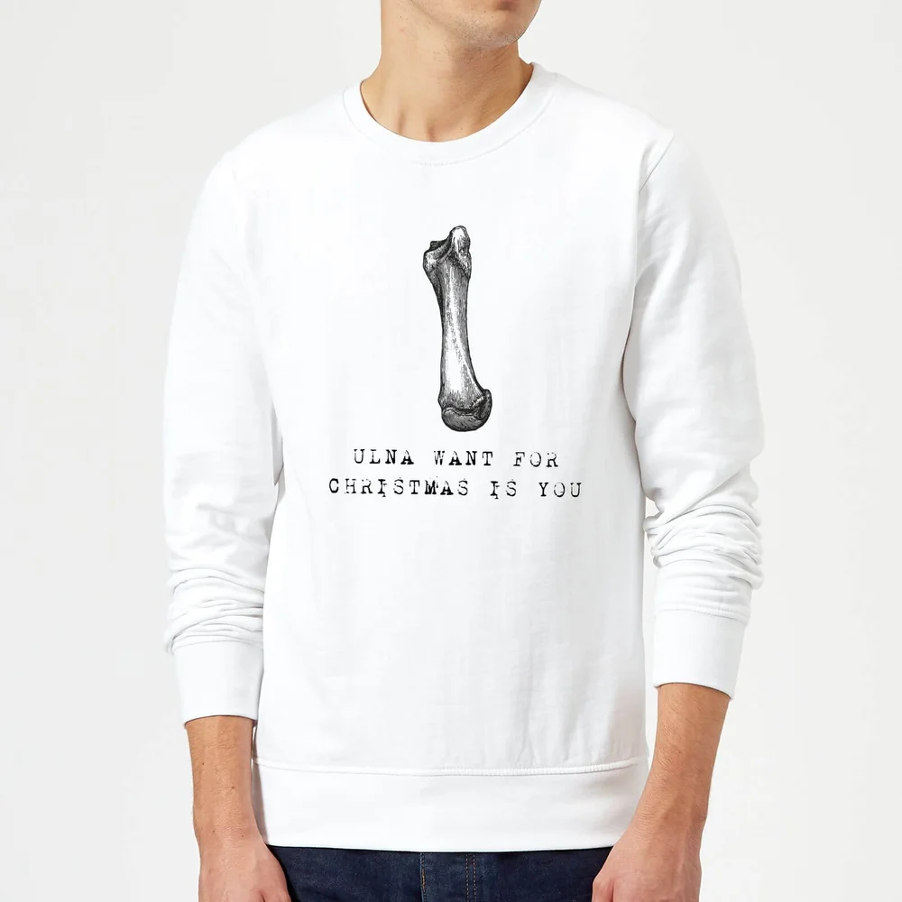 Ulna Want for Christmas Is You Christmas Sweatshirt - White - S - Weiß Bild 1