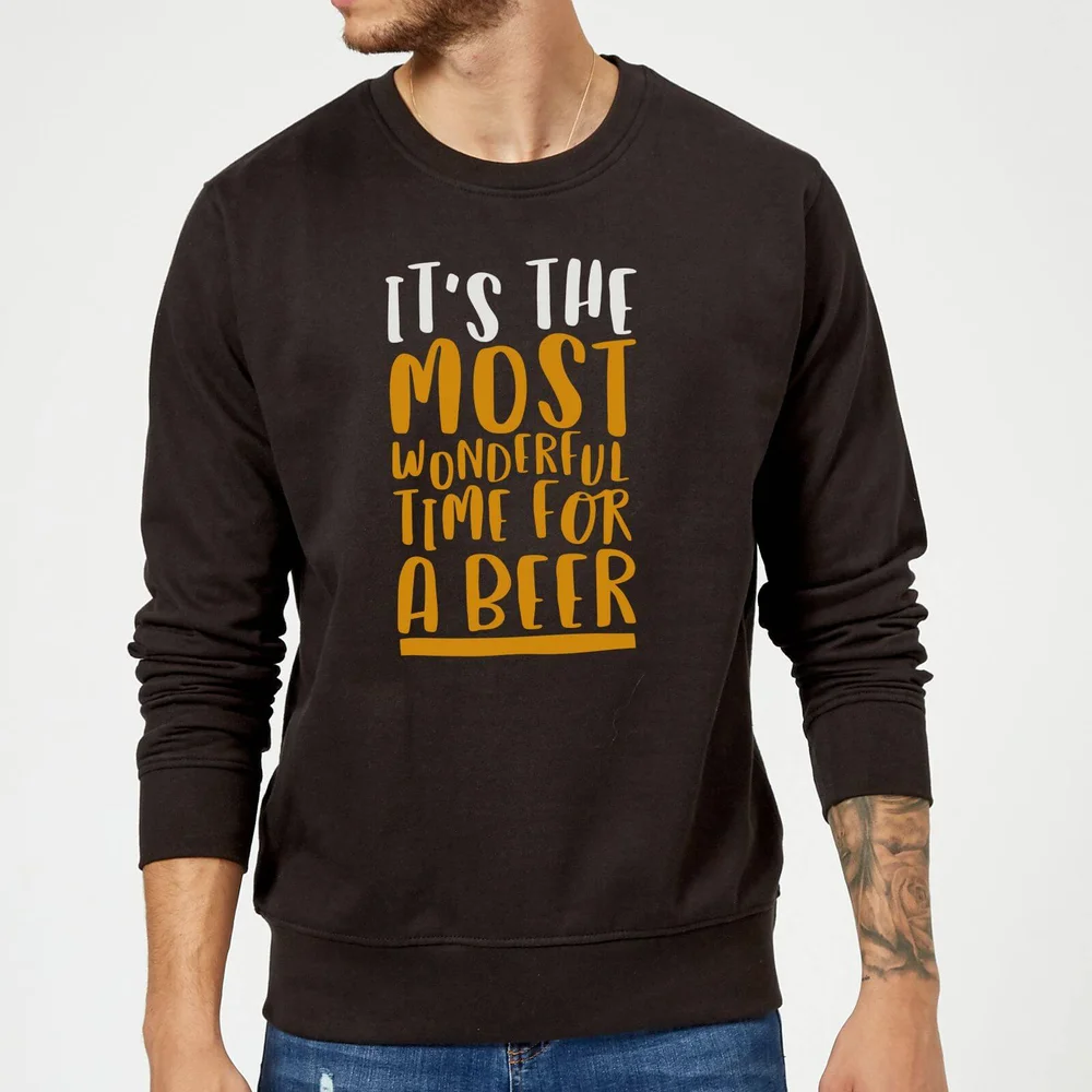 It's The Most Wonderful Time for A Beer Christmas Sweatshirt - Black - S Bild 1