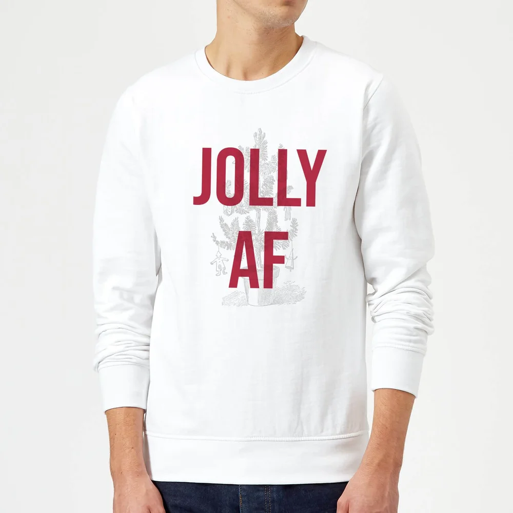 Jolly AF Christmas Sweatshirt - White - S Bild 1