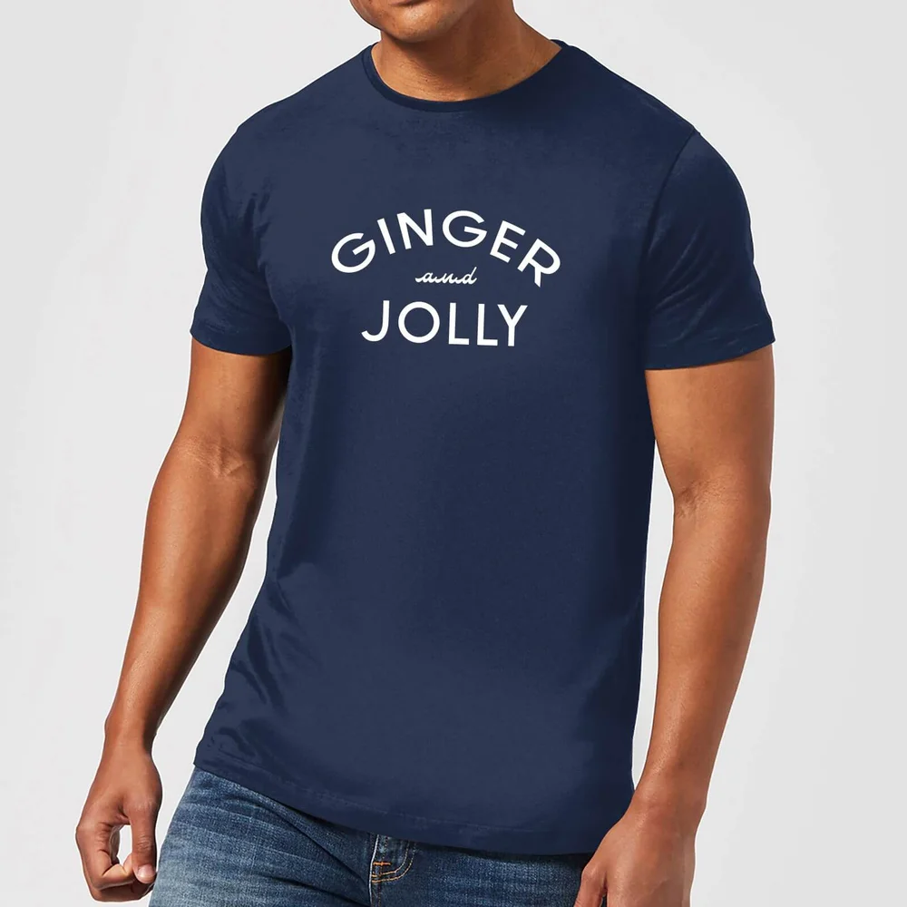 Ginger and Jolly Men's Christmas T-Shirt - Navy - S Bild 1