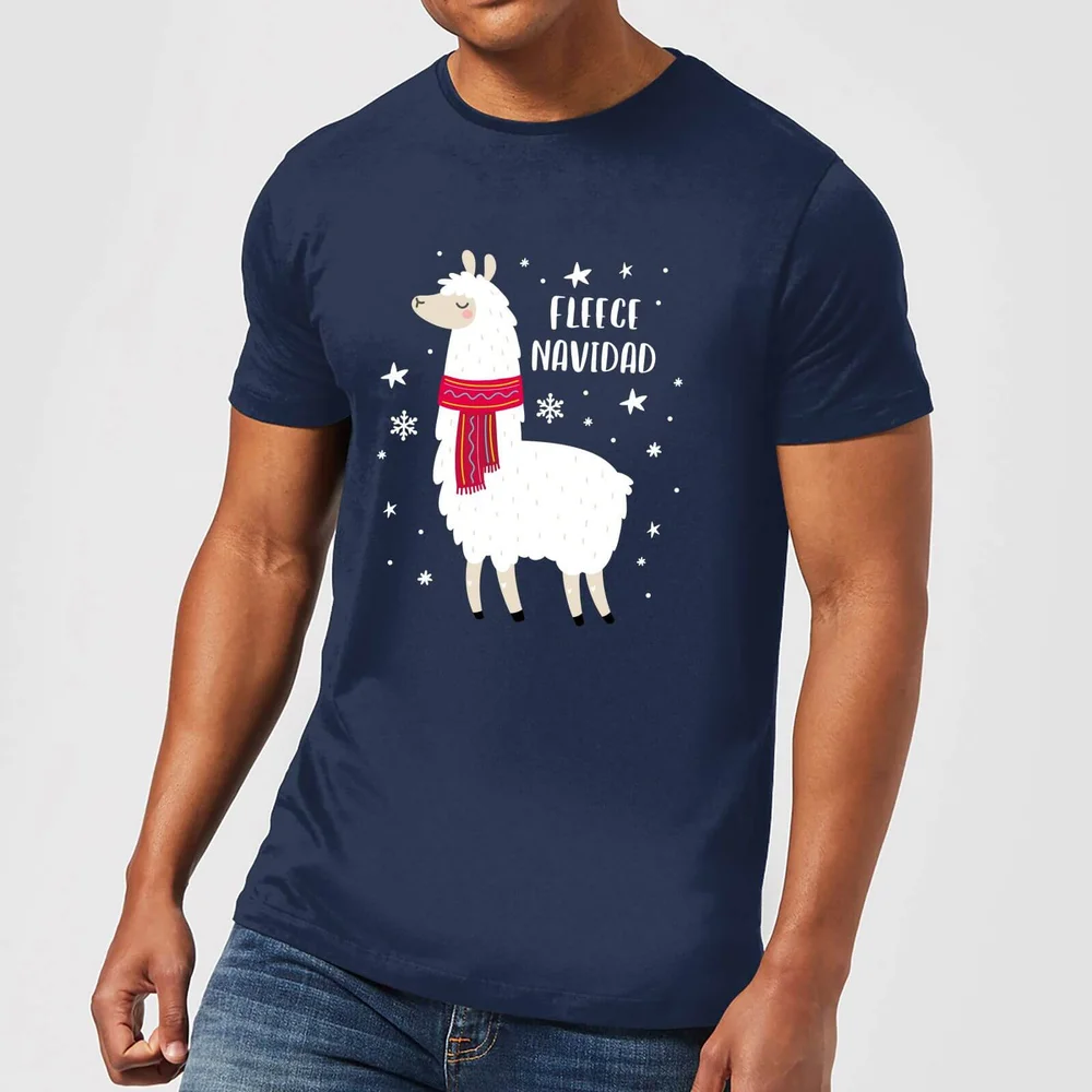 Fleece Navidad Men's Christmas T-Shirt - Navy - S Bild 1