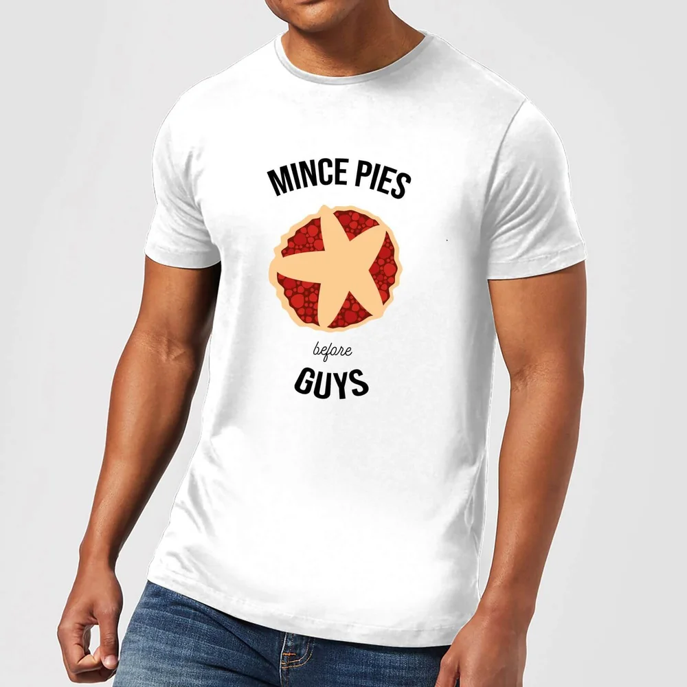 Mince Pies Before Guys Men's Christmas T-Shirt - White - S - Weiß Bild 1