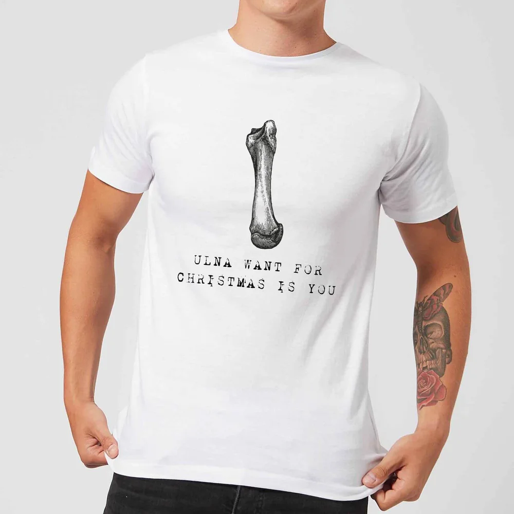 Ulna Want for Christmas Is You Men's Christmas T-Shirt - White - S - Weiß Bild 1