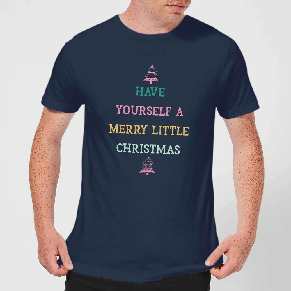 Have Yourself A Merry Little Christmas Men's Christmas T-Shirt - Navy - S - Marineblau Bild 1