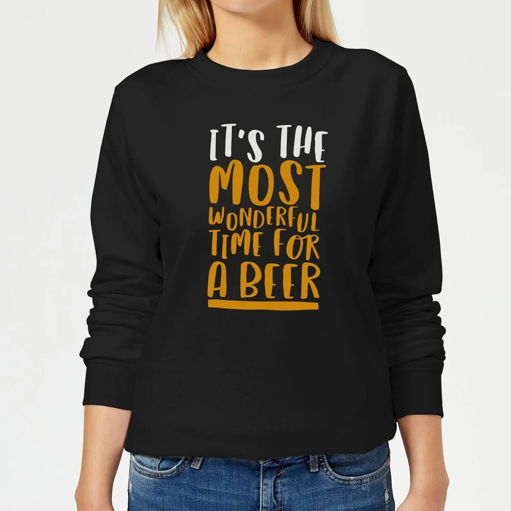 It's The Most Wonderful Time for A Beer Women's Christmas Sweatshirt - Black - XS - Schwarz Bild 1
