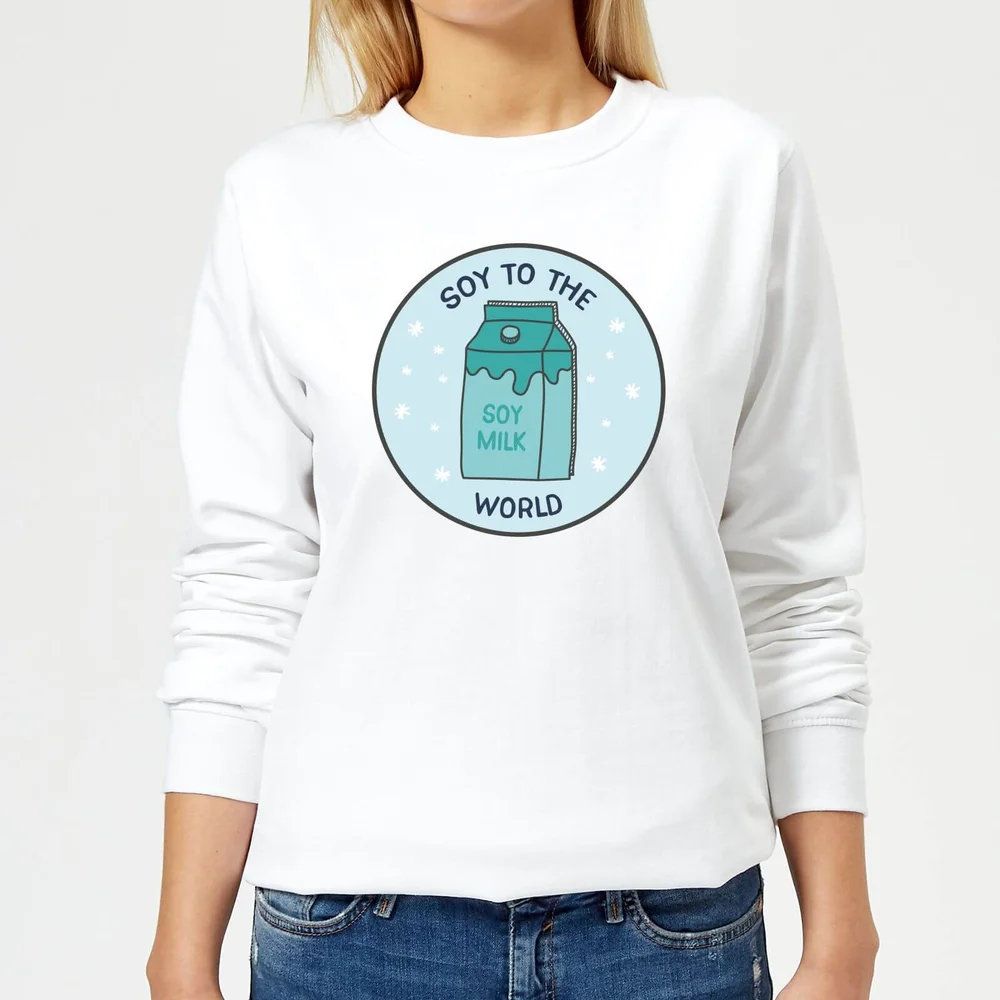 Soy To The World Women's Christmas Sweatshirt - White - XS - Weiß Bild 1