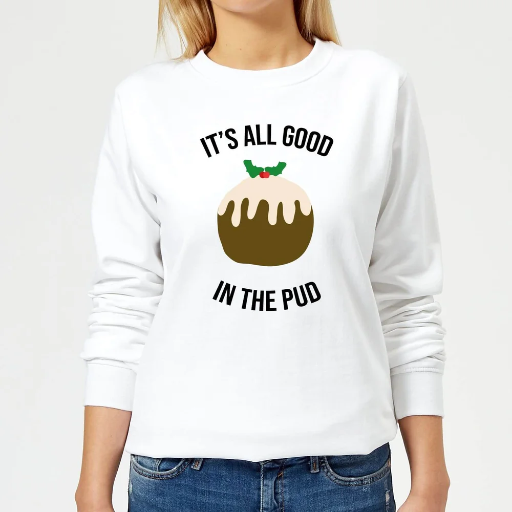It's All Good In The Pud Women's Christmas Sweatshirt - White - XS Bild 1