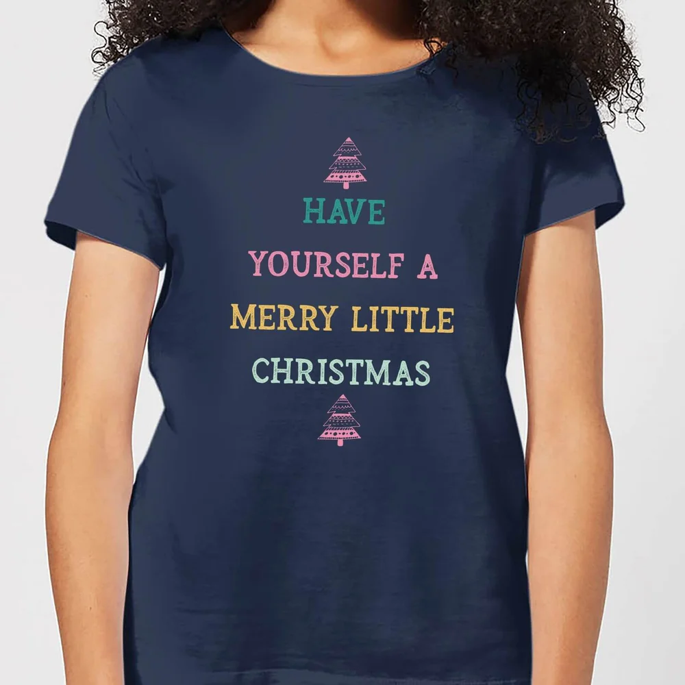 Have Yourself A Merry Little Christmas Women's Christmas T-Shirt - Navy - XS - Marineblau Bild 1