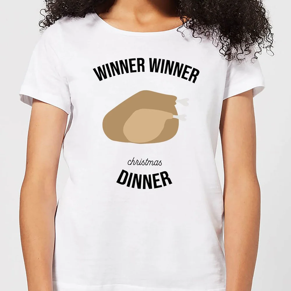 Winner Winner Christmas Dinner Women's Christmas T-Shirt - White - XS - Weiß Bild 1