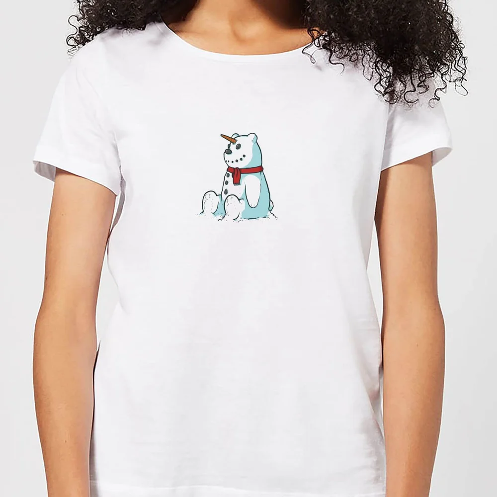 Unicorn Snowman Women's Christmas T-Shirt - White - XS - Weiß Bild 1