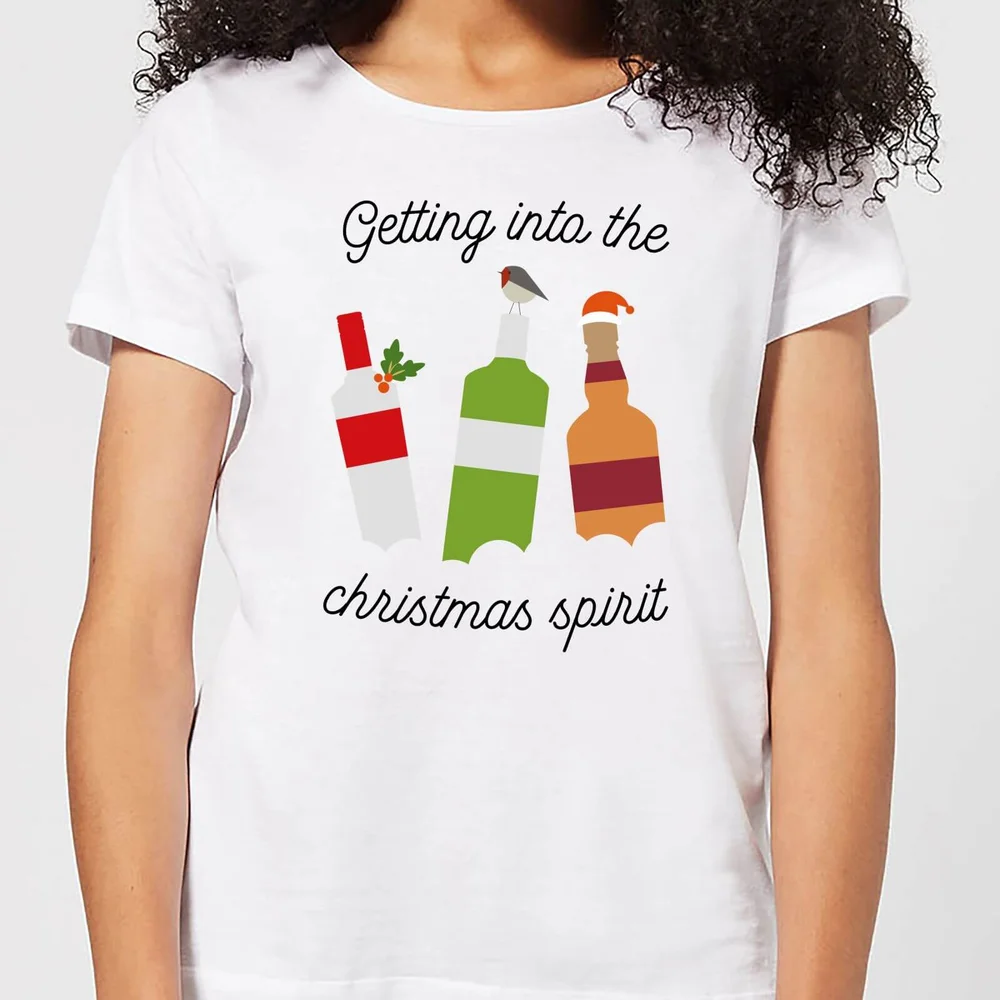 Getting Into The Christmas Spirit Women's Christmas T-Shirt - White - XS Bild 1