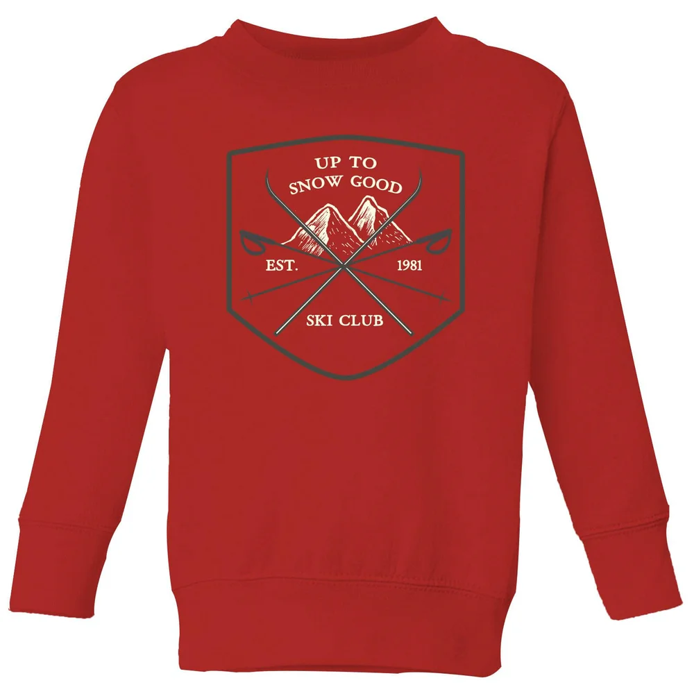 Up To Snow Good Kids' Christmas Sweatshirt - Red - 3-4 Jahre - Rot Bild 1