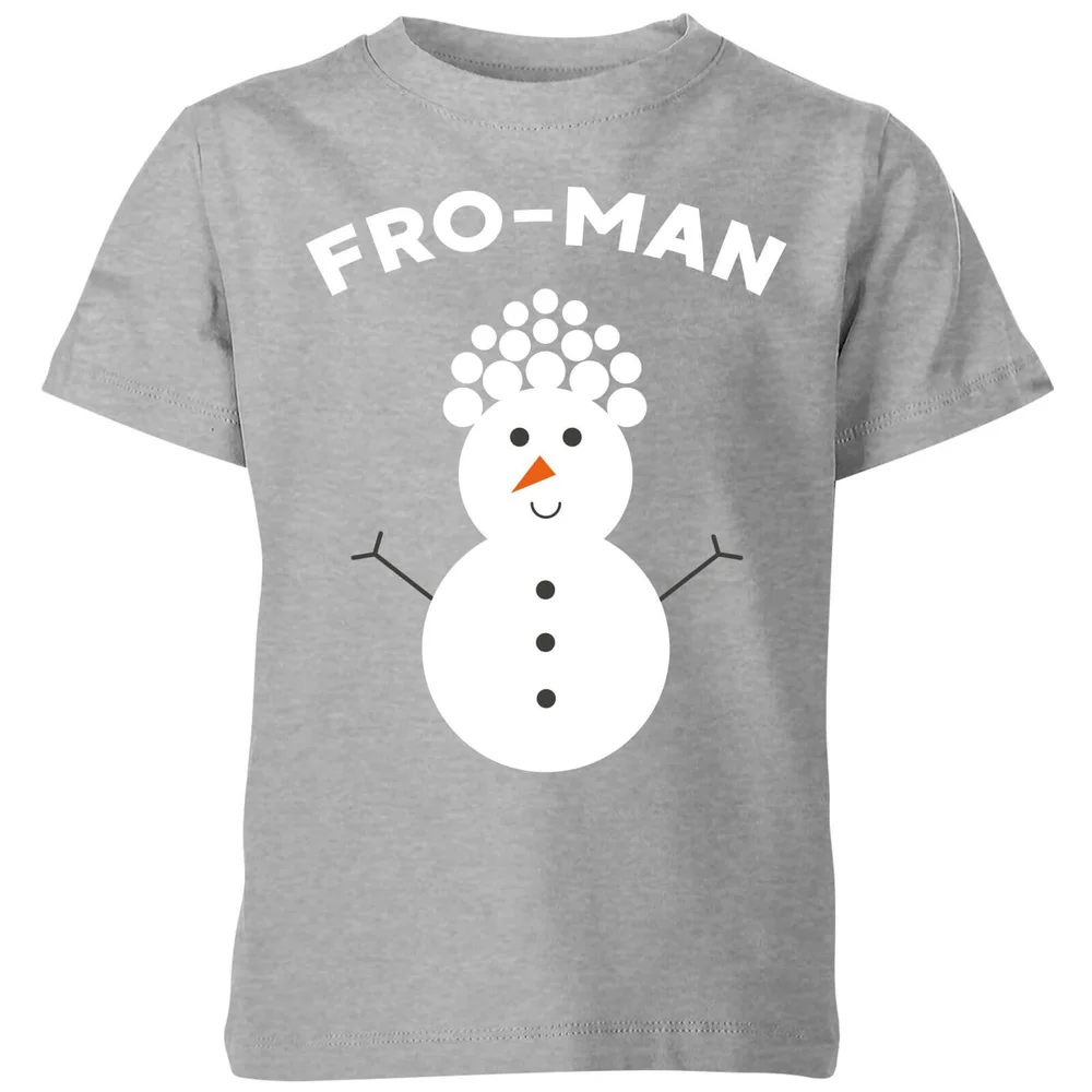 Fro-Man Kids' Christmas T-Shirt - Grey - 3-4 Jahre - Grau Bild 1