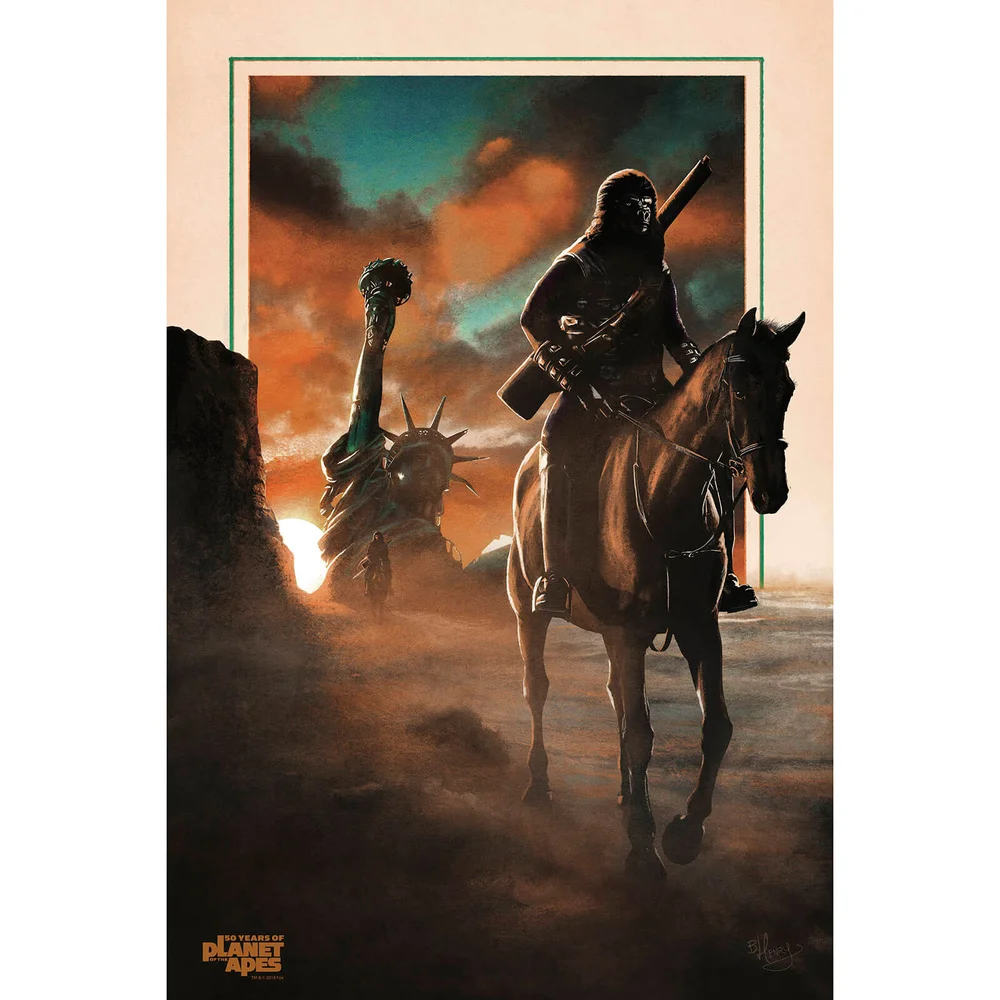 Planet der Affen 50. Jahrestag 16" x 24" Giclée-Kunst von Brendan Henry - Zavvi Exclusive Timed Edition Bild 1