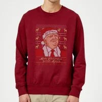 Make Christmas Great Again Weihnachtspullover – Burgund