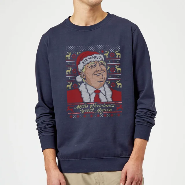 Make Christmas Great Again Weihnachtspullover – Navy
