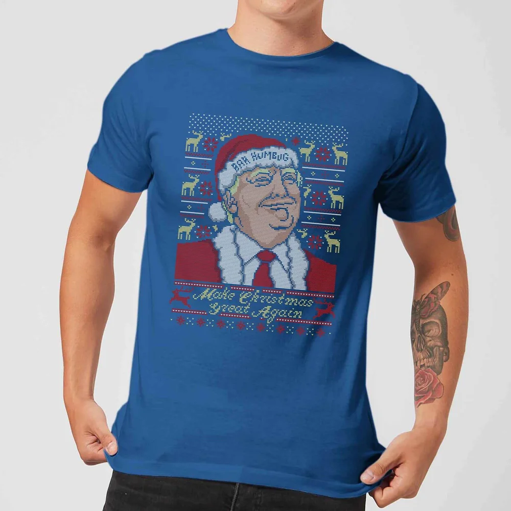 Make Christmas Great Again Donald Trump Men's Christmas T-Shirt - Royal Blue - S - Royal Blue Bild 1