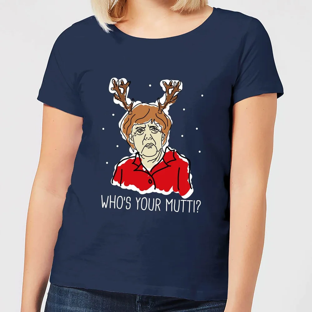 Who's Your Mutti? Women's Christmas T-Shirt - Navy - XS - Marineblau Bild 1