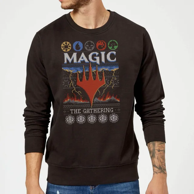 Magic The Gathering Colours Of Magic Knit Weihnachtspullover – Schwarz