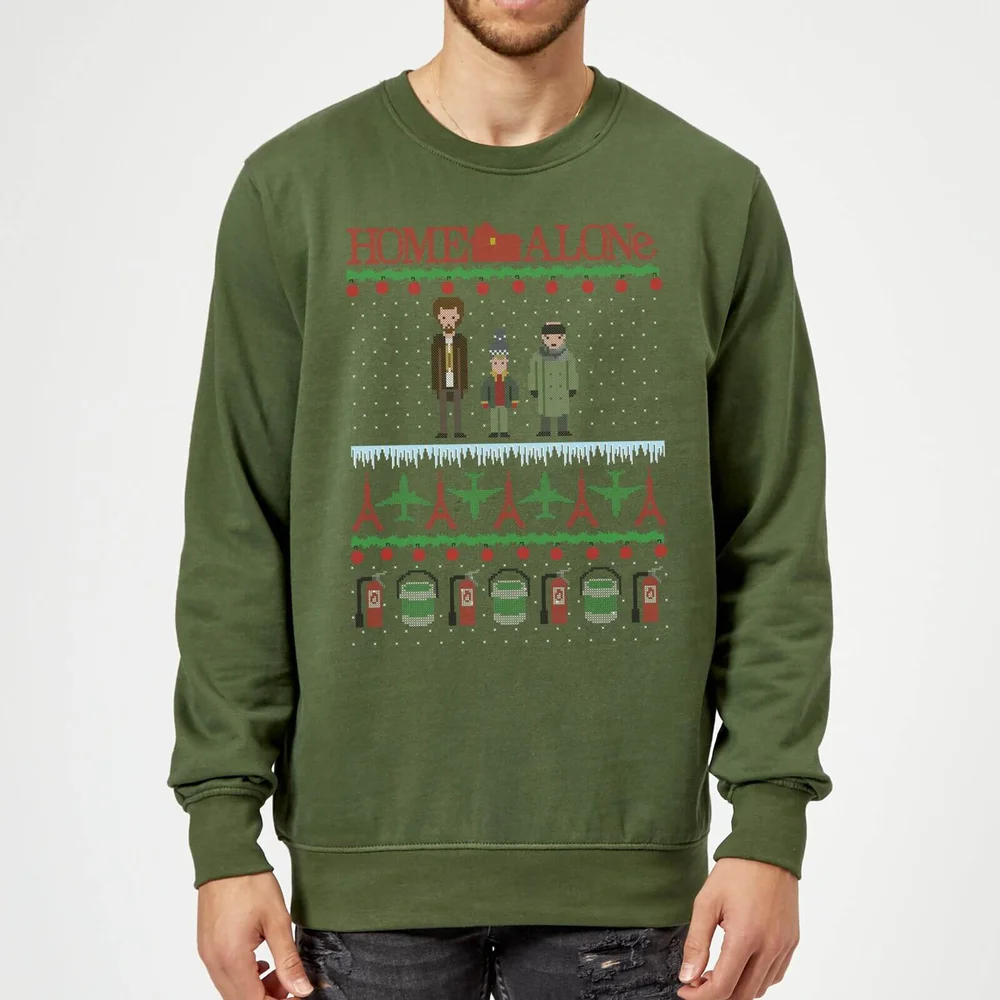 Home Alone Christmas Sweatshirt - Forest Green - S Bild 1