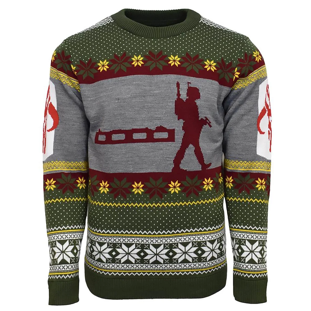 Star Wars Boba Fett Nordic Christmas Jumper - Green - S - Grün Bild 1