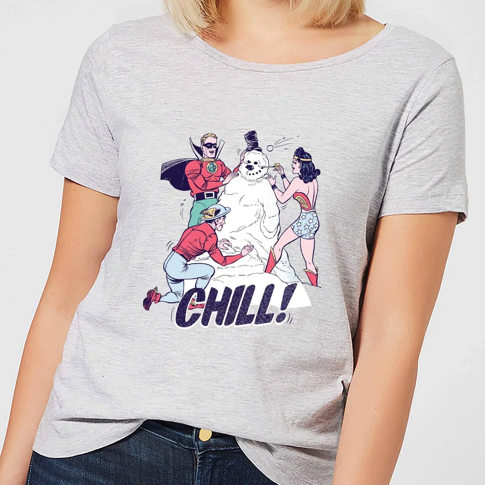 DC Chill! Damen Christmas T-Shirt - Grau - XS Bild 1