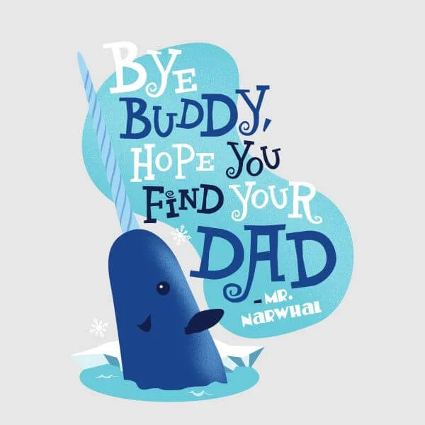 Elf Bye Buddy Damen Christmas T-Shirt - Grau