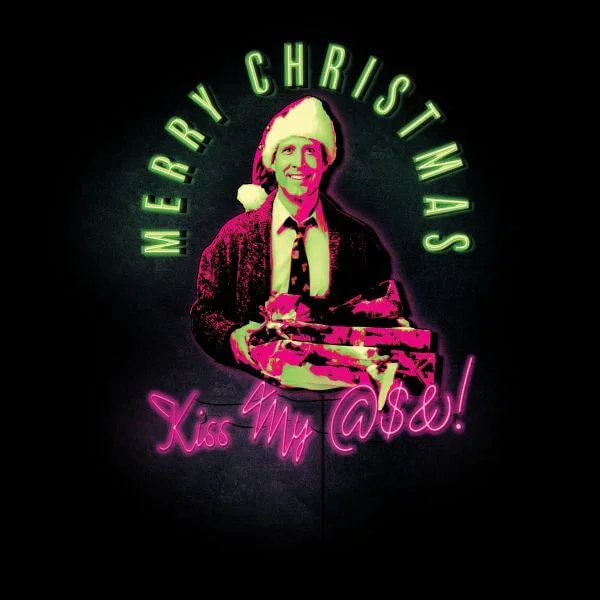 National Lampoon Merry Christmas Clark Griswold Damen Christmas T-Shirt - Schwarz