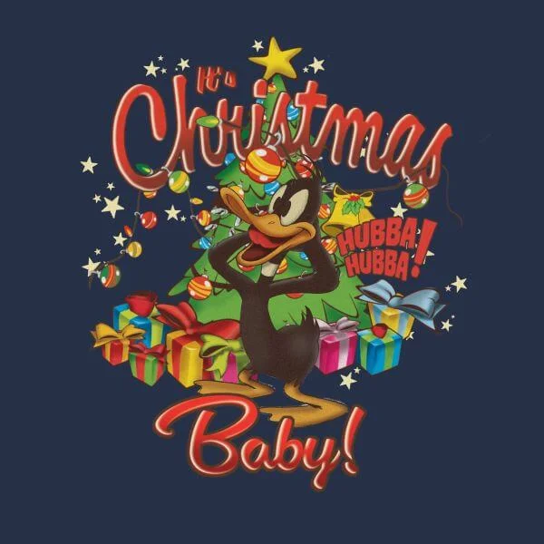 Looney Tunes Its Christmas Baby Damen Christmas T-Shirt - Navy Blau