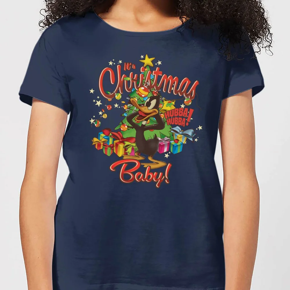 Looney Tunes Its Christmas Baby Damen Christmas T-Shirt - Navy Blau - S Bild 1