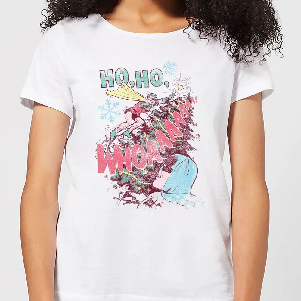 DC Ho Ho Whoaaaaaaa Damen Christmas T-Shirt - Weiß - XS Bild 1