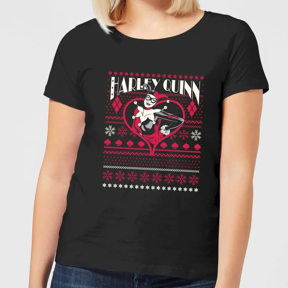 DC Harley Quinn Damen Christmas T-Shirt - Schwarz - XS Bild 1