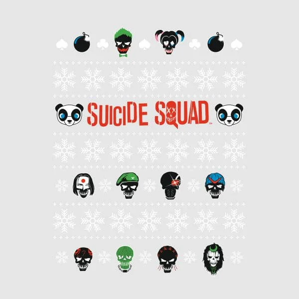 DC Suicide Squad Damen Christmas T-Shirt - Grau