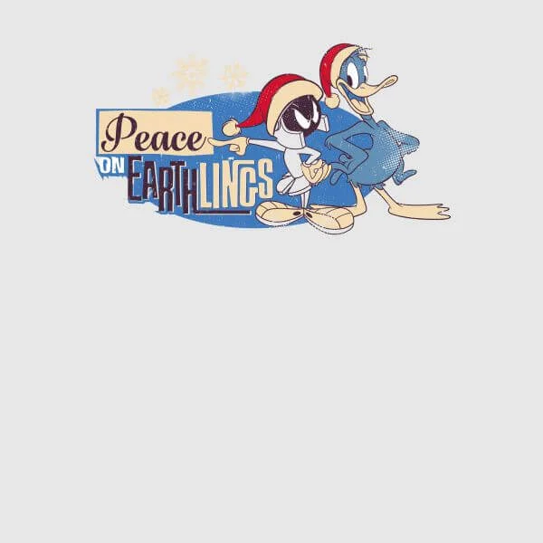 Looney Tunes Peace Among Earthlings Damen Christmas T-Shirt - Grau