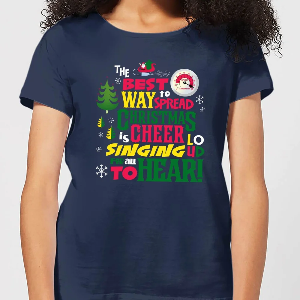 Elf Christmas Cheer Damen Christmas T-Shirt - Navy Blau - XS Bild 1