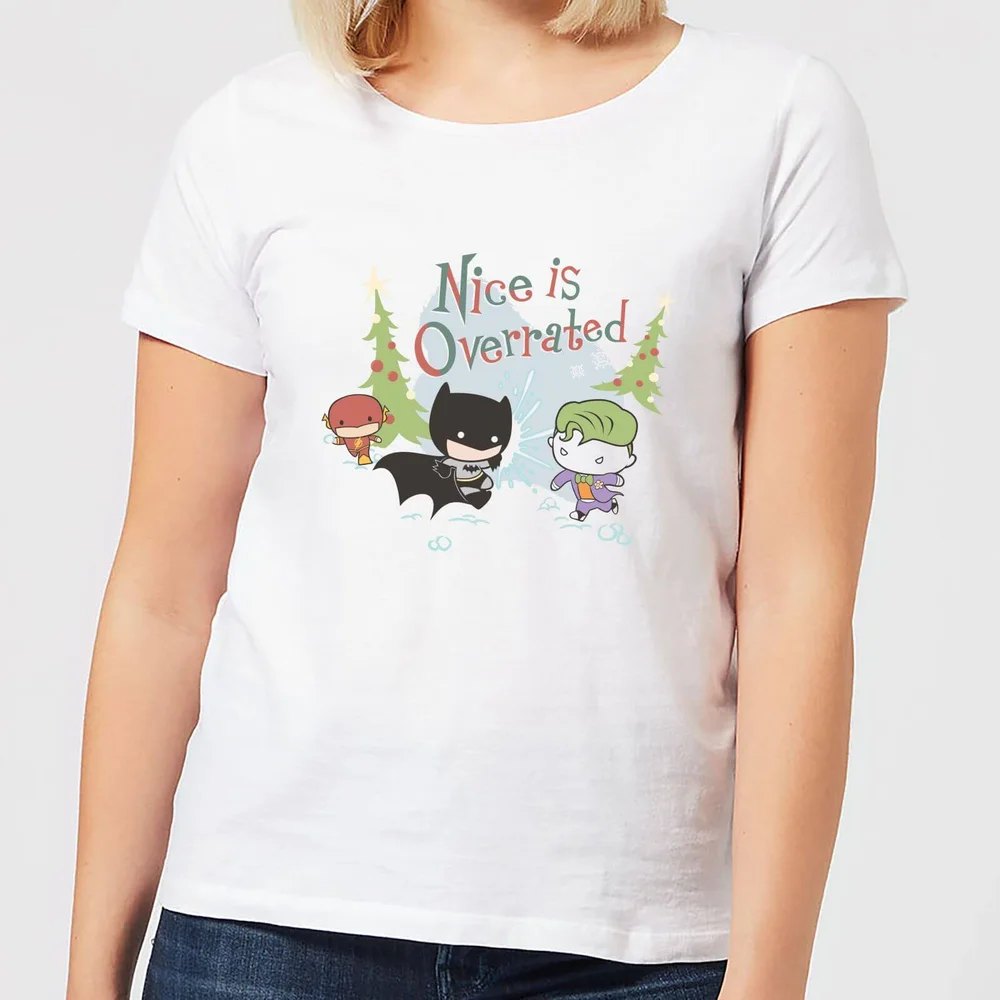 DC Nice Is Overrated Damen Christmas T-Shirt - Weiß - XS Bild 1