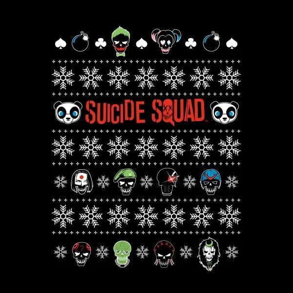 DC Suicide Squad Damen Christmas T-Shirt - Schwarz