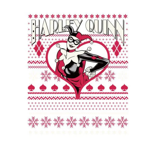 DC Harley Quinn Damen Christmas T-Shirt - Weiß