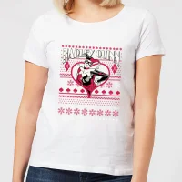 DC Harley Quinn Damen Christmas T-Shirt - Weiß