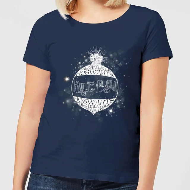 Harry Potter Yule Ball Baubel Damen Christmas T-Shirt - Navy Blau
